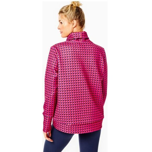 ADDISON BAY Women's Everyday Turtleneck Pullover Berry Mod Geo Size Small NWT $1 - Picture 5 of 14